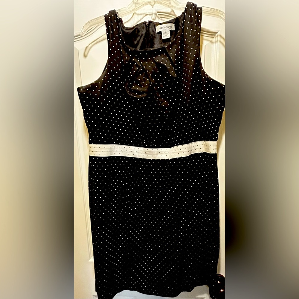 Black with white polka dots dress
